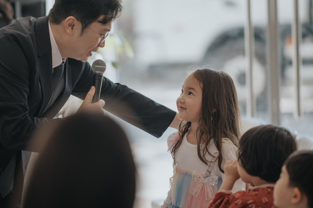 Welcoming children at Bridge International Church